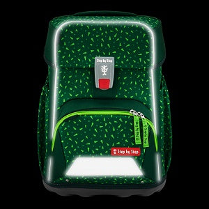 StepbyStep BASIS Schulranzen-Set Green Graphics 4-teilig