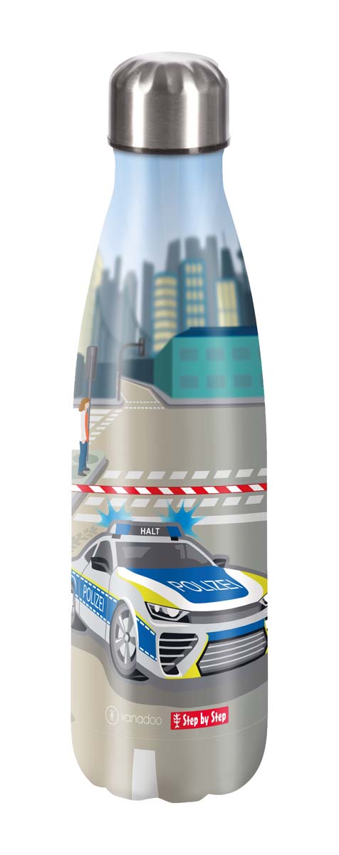 StepbyStep Isolierte Edelstahl Trinkflasche Police Car Cody von Hama Technics Handels GmbH - Nur €24.99! Entdecke mehr bei Fachcenter Wagner