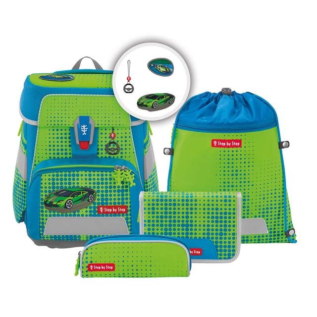 StepbyStep SPACE NEON Schulranzen-Set Race Car