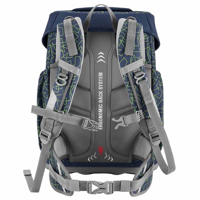 Step by Step BASIS Schulranzen-Set Green Geometric 4-teilig