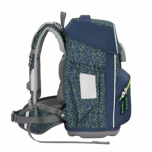 Step by Step BASIS Schulranzen-Set Green Geometric 4-teilig