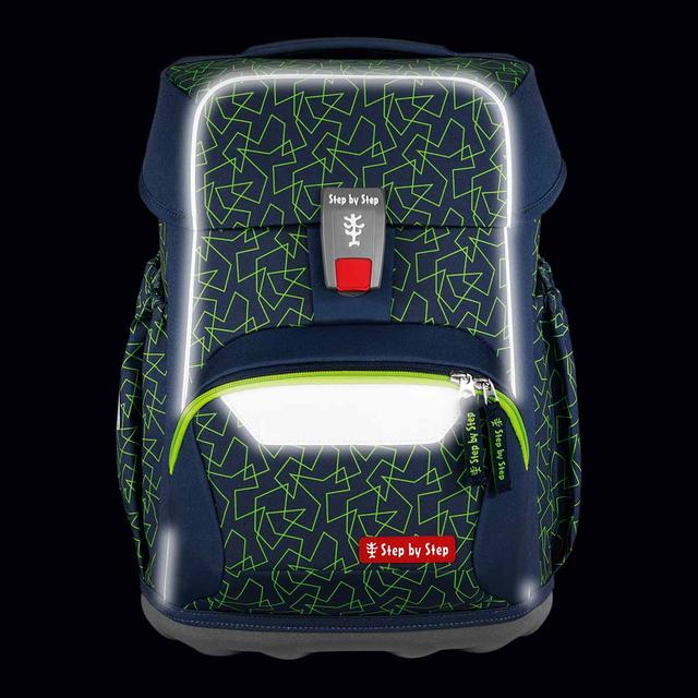 Step by Step BASIS Schulranzen-Set Green Geometric 4-teilig