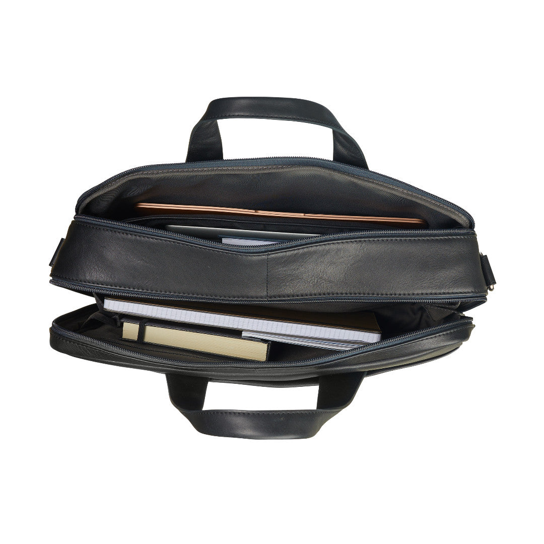 L.Heyden Hamburg RV-Aktenmappe 2 Fach  SCHWARZ   #1