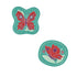 DerDieDas Wechselbuttons 2tlg Butterfly Garden