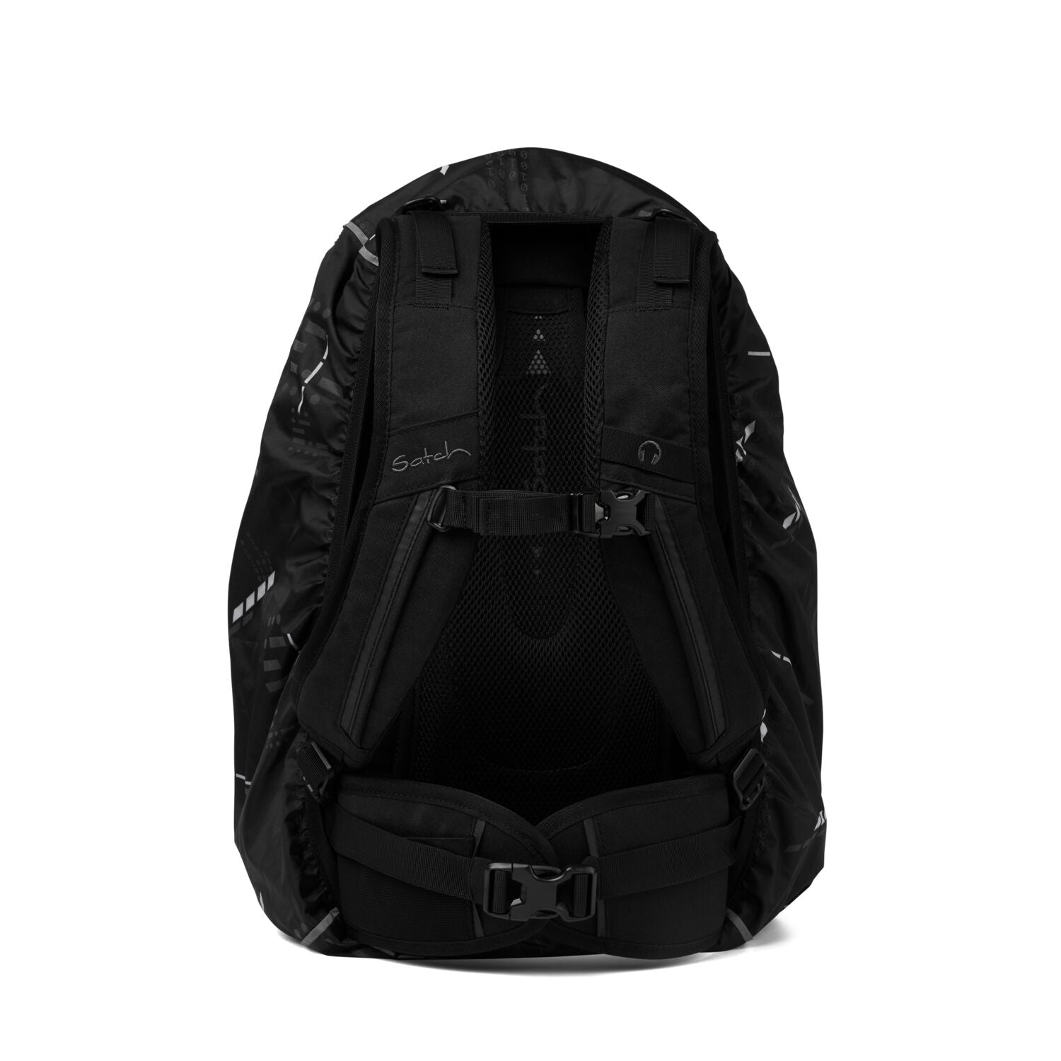 satch Raincape, black, reflective, , Ninja Matrix
