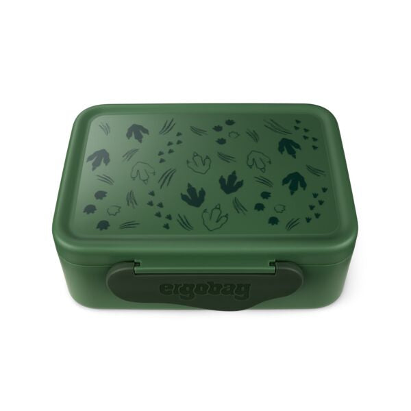 ergobag Kunststoff-Brotdosen Dino dunkelgrün