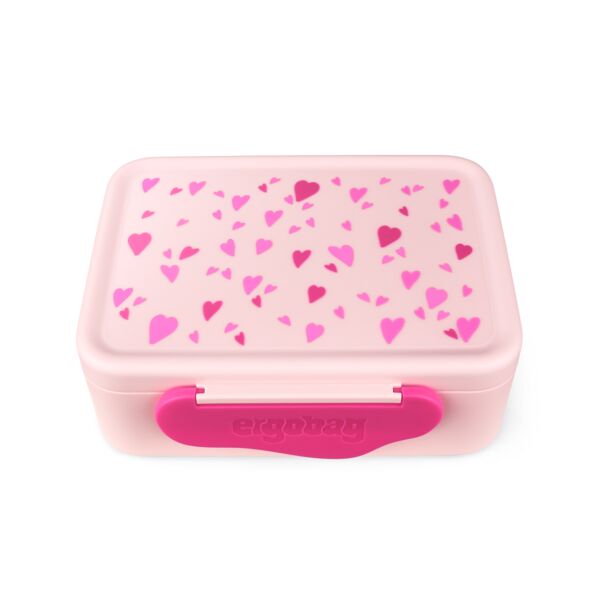 ergobag Kunststoff-Brotdosen Herzen rosa