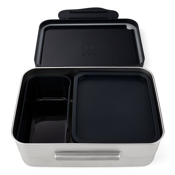 ergobag Edelstahl-Brotdosen Schwarz